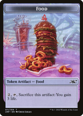 10 Token Cards - FOOD - Unfinity (UNF) - Magic MTG FTG