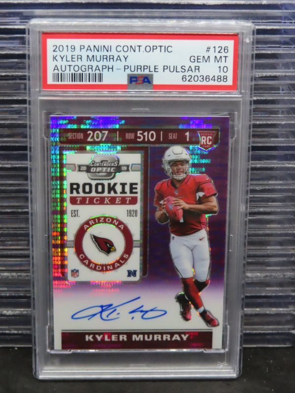 Kyler Murray Panini Contenders Optic #126 Autograph-Purple Pulsar