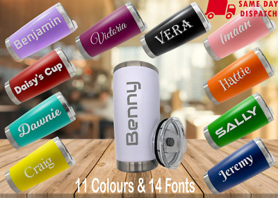 Personalisierter Name Reisebecher/Tasse Edelstahl Vakuum Isolierflasche Thermo