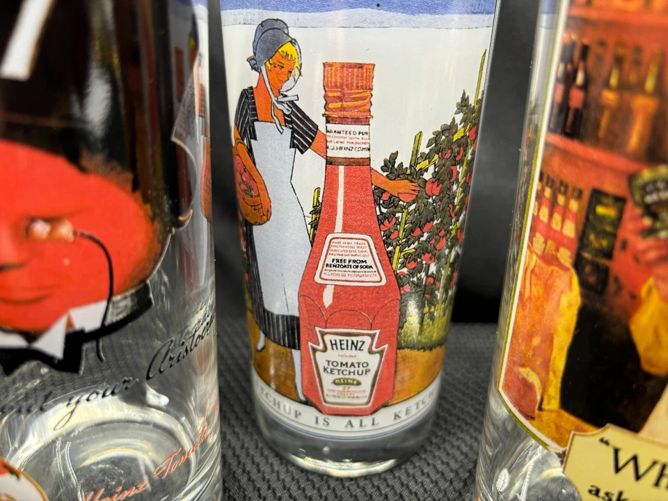 Set of 4 Designs ~ Vintage "HEINZ 57"  Drinking Glass Tumblers ~ 6 1/4" Tall - Image 3 of 4
