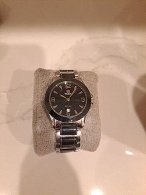 Working Swiss Military Hanowa Sapphire Black and Silver Men's Watch