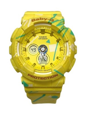 CASIO Baby-G Geometric Quartz Uhr BA-120SC Gelb für Damen