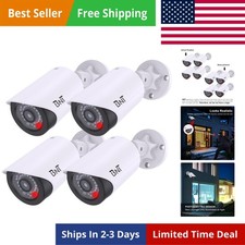 Dummy Fake Security Camera, with One Red LED Light at Night, for Home and Bus...