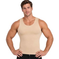 Insta Slim Made in USA Compression Tanktop Men TummyControl Slimming Bodyshap...