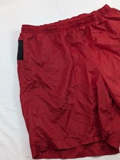 Vintage Nike Shorts XXL Red Nylon Stretch Embroidered Swoosh Hype Y2K Spellout