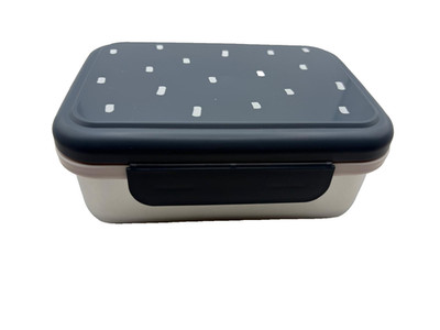 LÄSSIG Edelstahl Brotdose Kinder Lunchbox Happy Prints midnight blue Neu