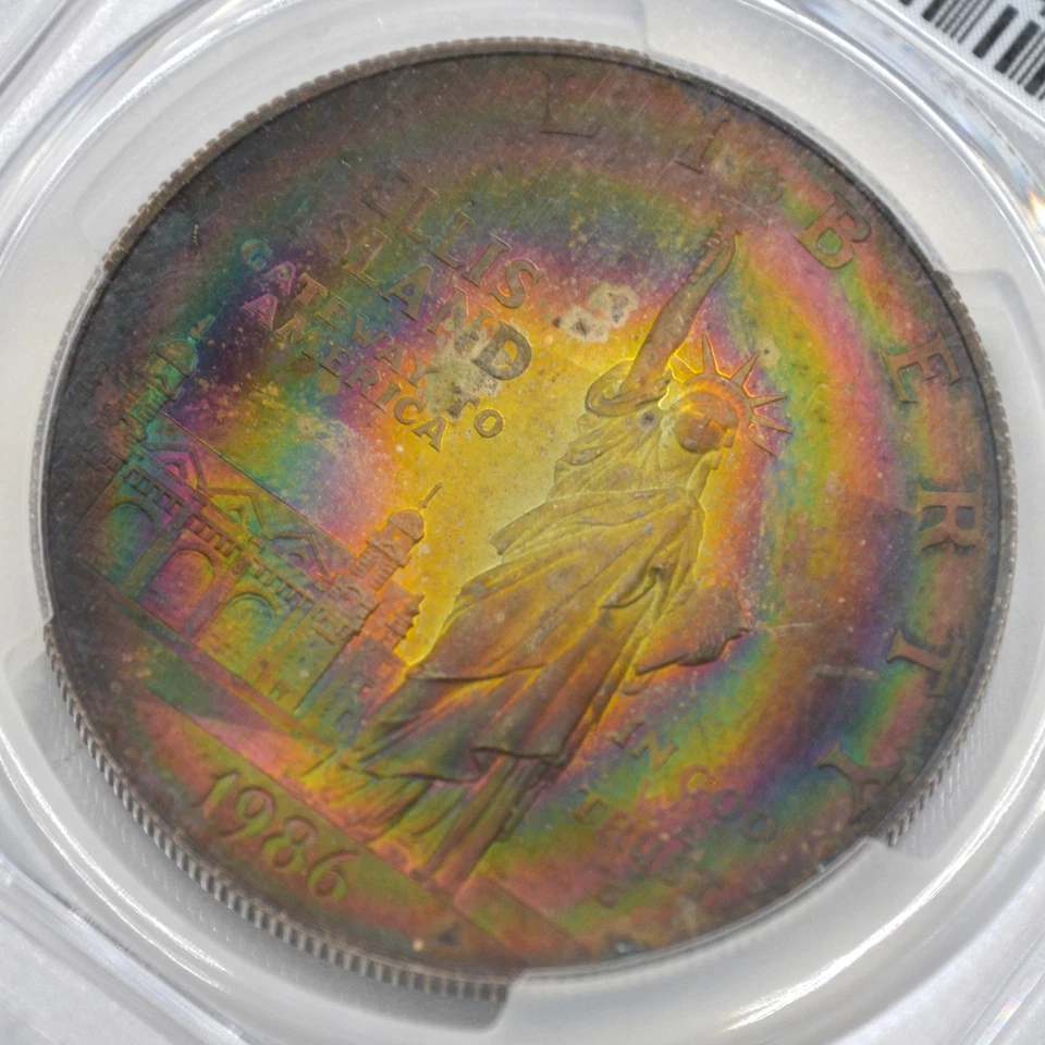 1986-S $1 Statue of Liberty Commemorative Dollar PCGS PR67 - Gorgeous Toning - Image 4 of 4