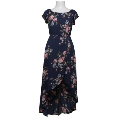 Gate Woman, Maxikleid, Größe: 38, Blau/Mehrfarbig, Blumen, Damen #eHX