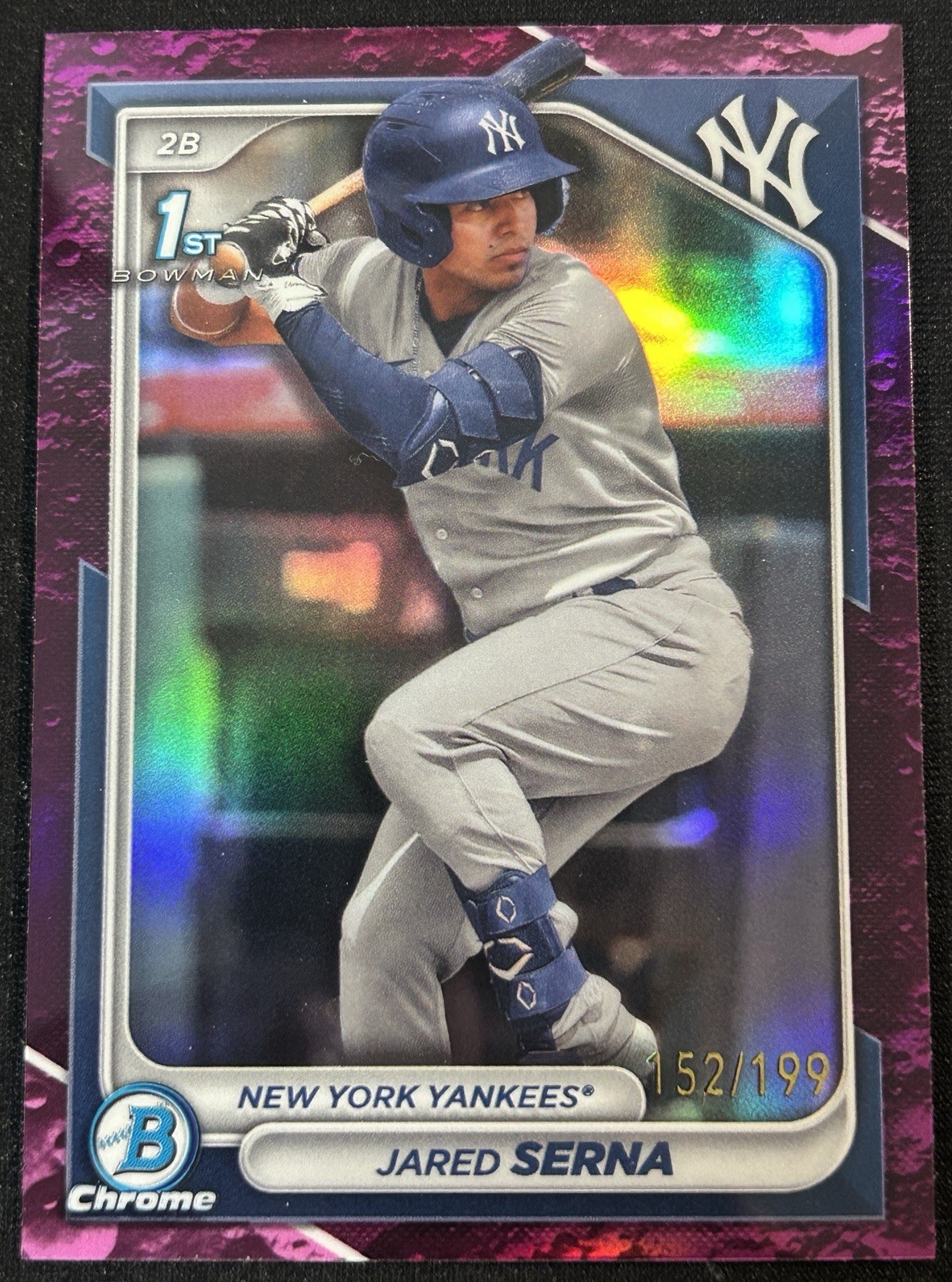 2024 Bowman - Chrome Prospects Fuchsia Lunar Refractor #BCP-68 Jared Serna /199