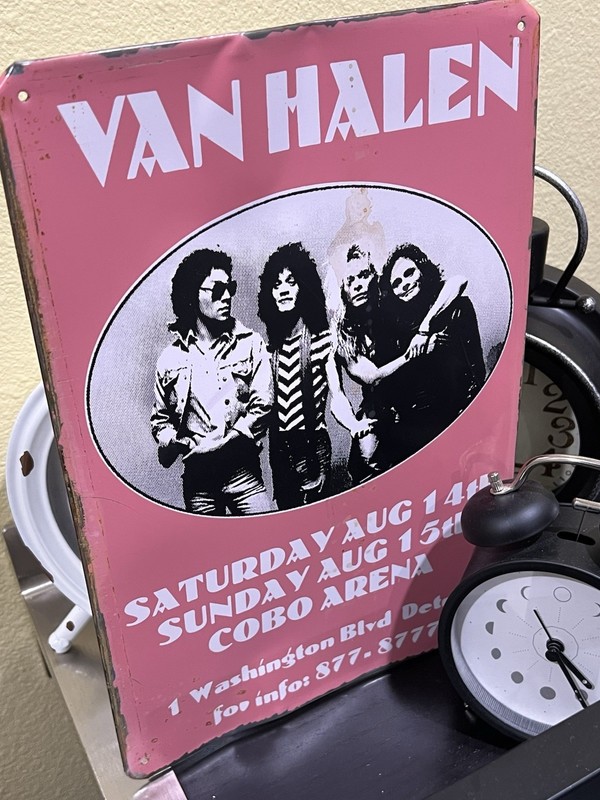 VAN HALEN Metal Sign. Rare Find. 1982  Hide Your Sheep Tour. 8”X 12”
