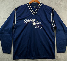 Vintage Players Express Collection Urban Wear 2003 Baseball Jacket Mens XL Blue