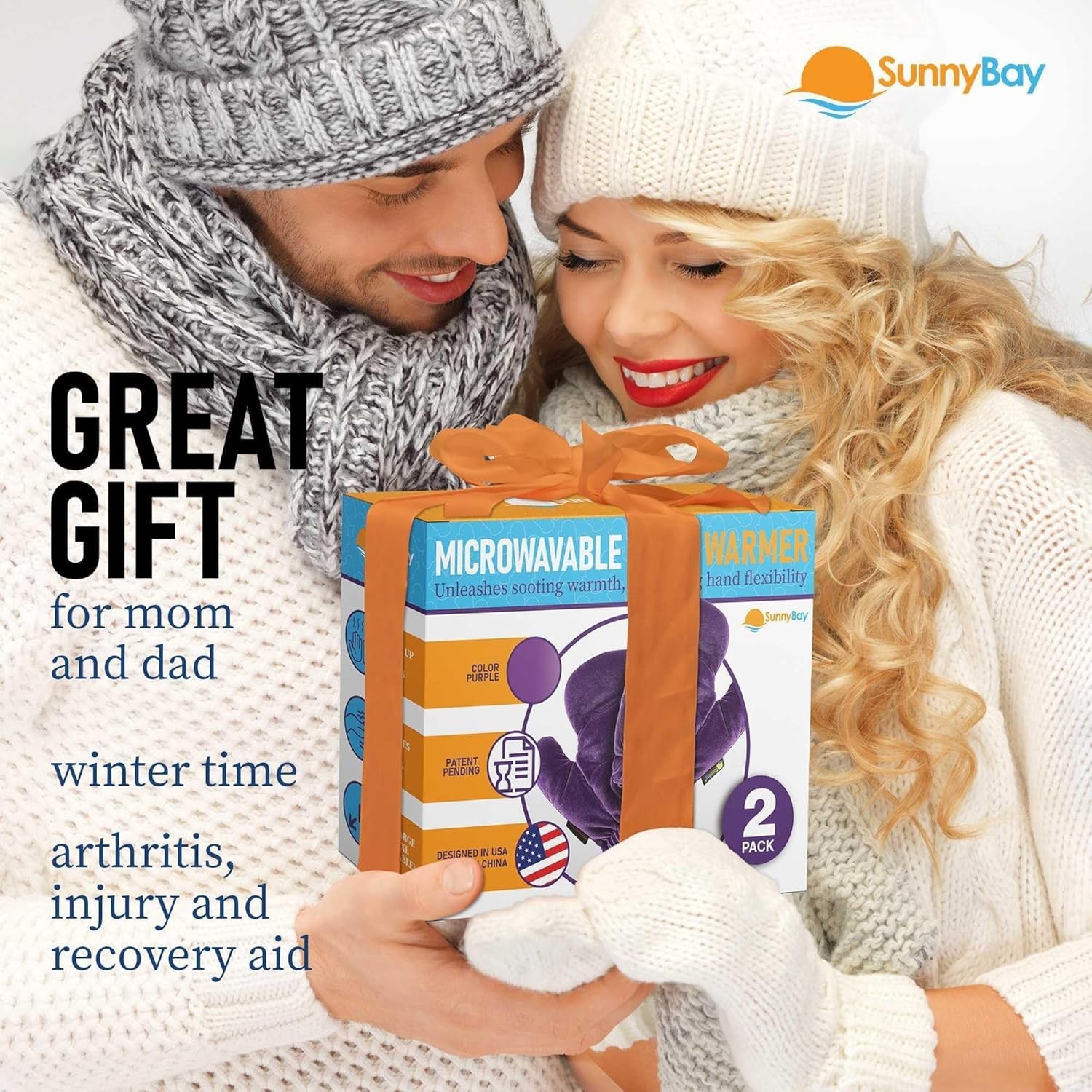 SunnyBay Microwave Heated Gloves for Women and Men - Weighted Arthritis Gloves