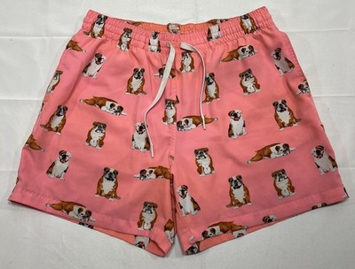 Chubbies Mens Sz Medium Bull Dog Mesh Brief Lined Swim Shorts 5.5'' Salmon Pocket