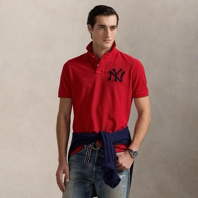 美品 Polo Ralph Lauren Yankees ポロシャツ レッド S Polo Ralph Lauren New York Yankees Polo Shirt Men's Size Medium