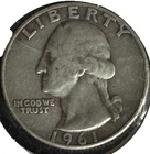 1961 Washington Quarter Denver Mint Silver 25C Circulated