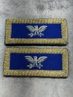 Pair of Civil War Union Infantry Colonel Bullion Shoulder Boards Straps