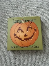Longaberger 2001 JACK O' LANTERN Tie-on Set #30096 - NEW IN BOX