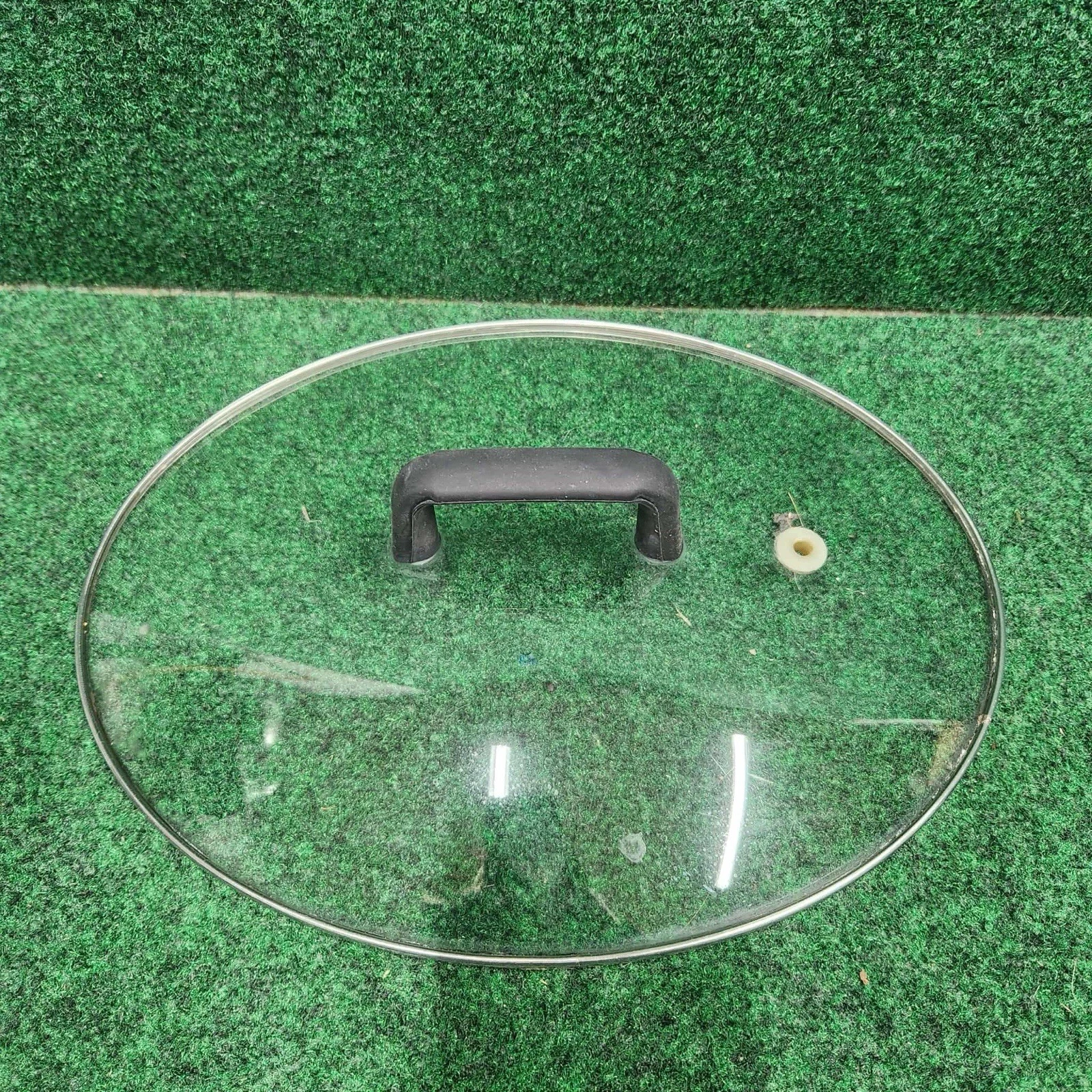 Crock Pot Slow Cooker 12" x 9.5” Oval Glass REPLACEMENT Lid w/ Black Handle