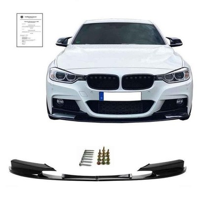 Spoiler Lippe vorne schwarz glänzend mit ABE* paßt für BMW 3er F30 F31 2011-2019