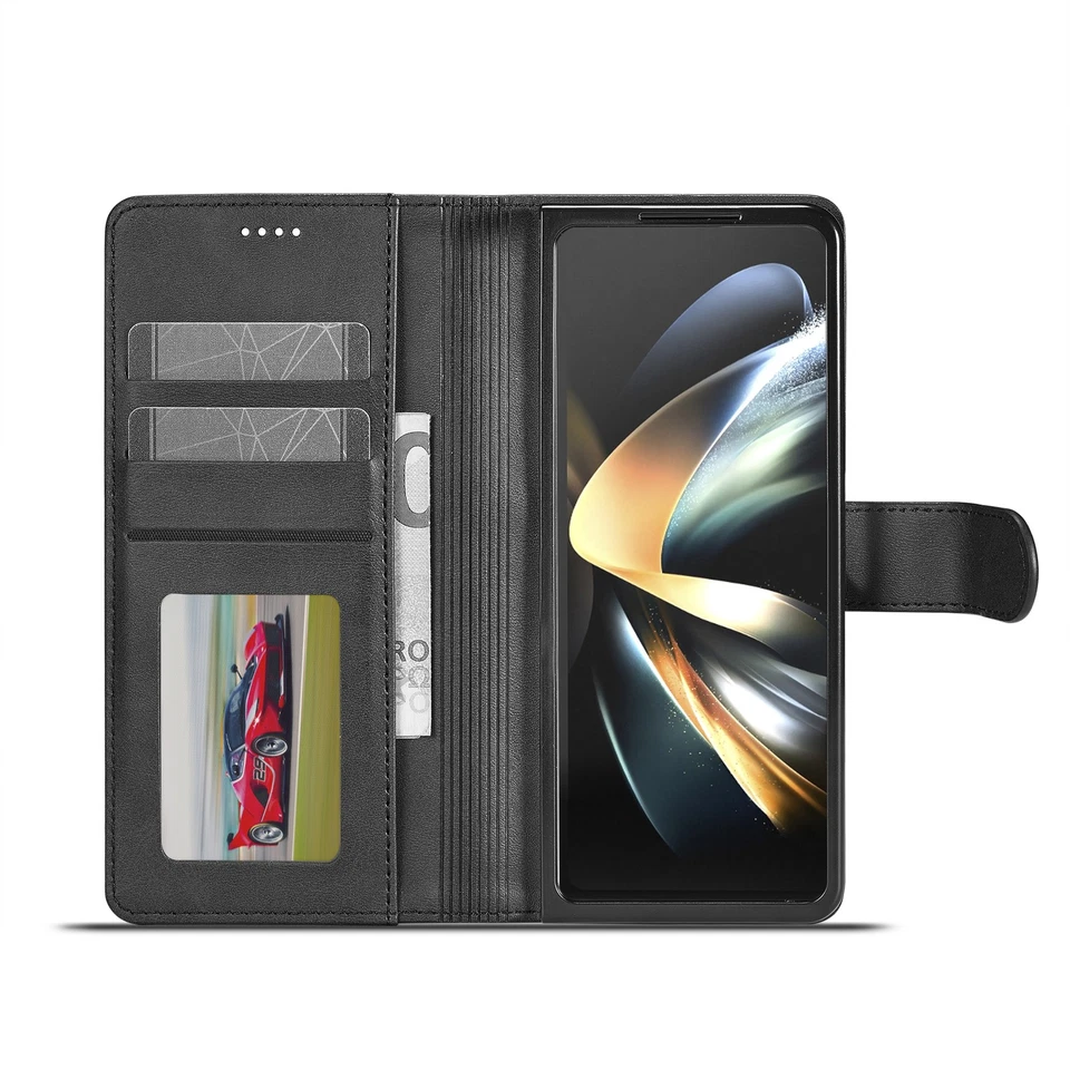 For Samsung Galaxy Z Fold 7 6 5 4 3 Soft PU Leather Flip Stand Card Wallet Case - Image 2 of 3