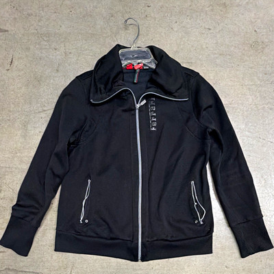 PUMA Ferrari Men's Black Full-Zip Track Jacket Zipped Pockets Polyester XL