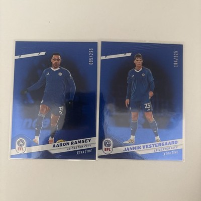 Panini EFL Prestige Leicester City Aaron Ramsey + Vestergaard Blue /225 Bundle