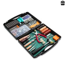 273-Piece Professional Leather Crafting Kit: Stamping, Cutting  Sewing Tools
