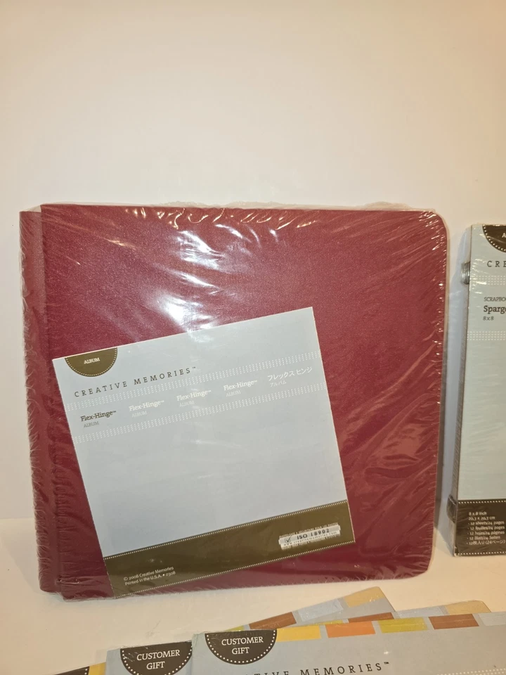 Creative Memories 8X8 Ruby Album Spargo Pages Stickers Paper Bountiful Happy Lot - Image 2 of 4