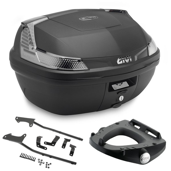 Givi B47NT 47L Monolock Topcase Mit Yamaha FZ6 600 S2 Fazer 2010 2011 Halter-image