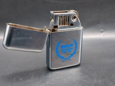 Vintage Ronson Typhoon Centenary Lighter 1896 1996   Rare Anniversary - Works