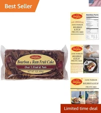 Decadent Bourbon & Rum Fruit Cake - 12  Freshness - Ideal Holiday Dessert