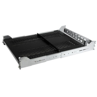 StarTech.com Schieberegal 2U für 19'' Rackschrank, belüftetes Regal mit B