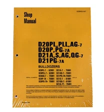 Komatsu D20P-7A, D21A Workshop Repair Service Manual - Part Number # SEBD001407