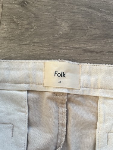Folk Cordhose Herren W36 L32 gerades Bein Baumwolle ecru Freddy - Bild 6 von 8