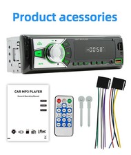 2025 1 Single Din Bluetooth Radio Car Stereo Audio AUX/FM/SD/MP3 Player Remote