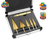 Stufenbohrer Kegelbohrer Titanbeschichtet Hss 4-32Mm 5-Tlg Set FüR Metall Holz