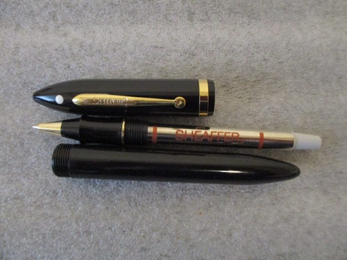 PENNA A SFERA ROLLER SHEAFFER BALANCE WHITE DOT BLACK con SCATOLA + LIBRETTO - NECESSITA DI RICARICA - Foto 5 di 24
