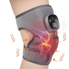 3-in-1 Vibration, Heated Heat with Cordless Massager 5 Speed Levels 3 Knee &