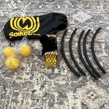 Spikeball Outdoor Game Set w/ Net, 3 Yellow Balls, 5 Black Rims, Bag