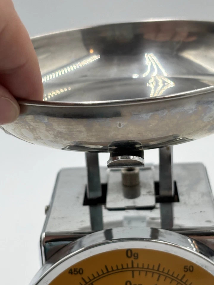 Винтажные механические весы в стиле ретро для хорошего приготовления пищи.  Хром. - Изображение 4 из 4