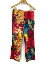 Vintage Georgiou Pants Womens 8 Hawaiian Woman Print Palm Trees
