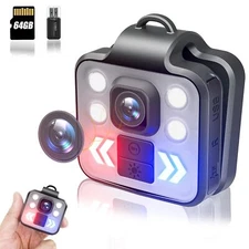 Body Camera with Audio & Video Recording - 1080P Mini Small Portable Sport 64...