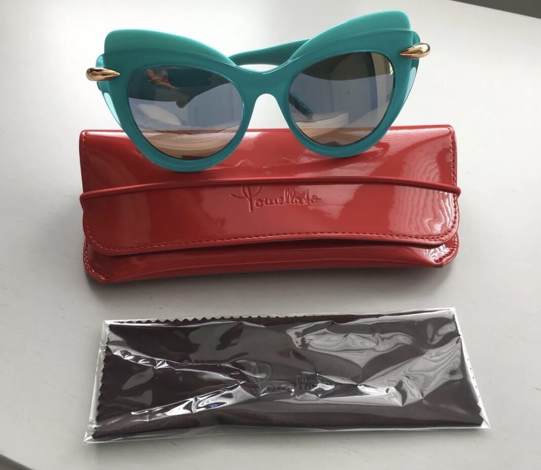 POMELLATO Italian Cat Eye Turquoise & Gold Mirrored  display picture 3