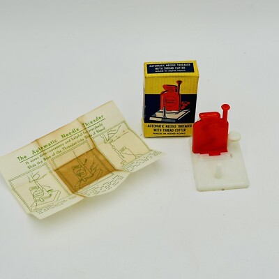 Vintage  Plastic Automatic Needle Threader w/ Thread Cutter NOS