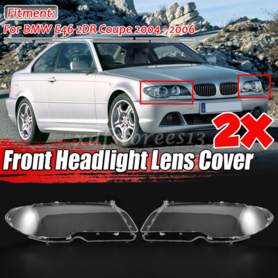 Paar Scheinwerferglas Streuscheibe Für BMW E46 2DR Coupe 325ci 330ci 2003-2006