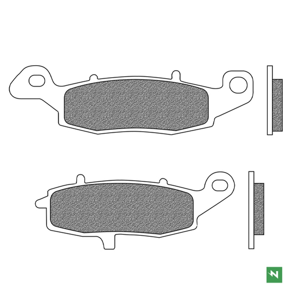 Plaquettes de frein avant KH231 en métal fritté premium pour moto de tourisme