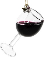 Sikora BS552 Rotwein Glas Christbaumschmuck Glas Figur Weihnachtsbaum AnhäNger
