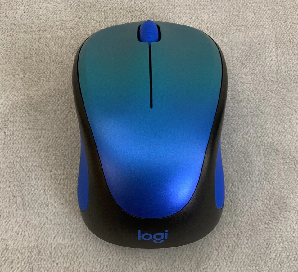 Logitech M317 Design Collection Wireless Optical Mouse Nano Teal Blue Metallic - Image 2 of 4