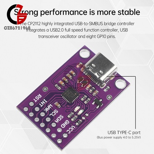 CP2112 Debug Board USB to SMBus I2C Communication Module For CCS811 Board Type-C - Picture 7 of 17