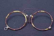   1 ANTIQUE TORTOISE PINCH PINCE NEZ READING NOSE GLASSES UNUSED FRAMES ONLY
